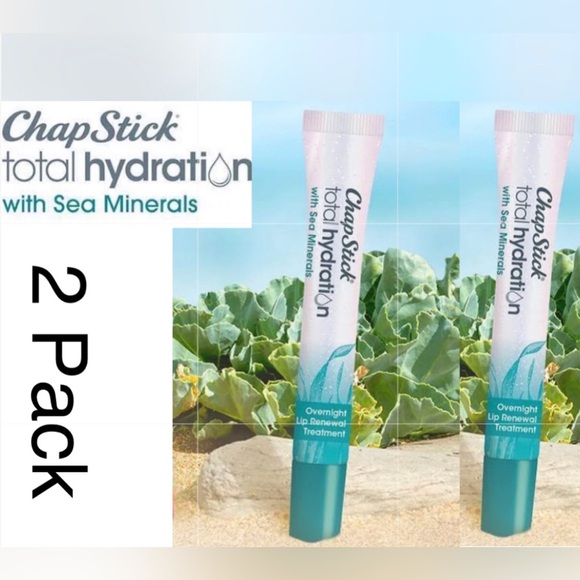 ChapStick Lip Treatment Total Hydration With Sea Minerals Overnight Renewal Balm - Picture 1 of 11